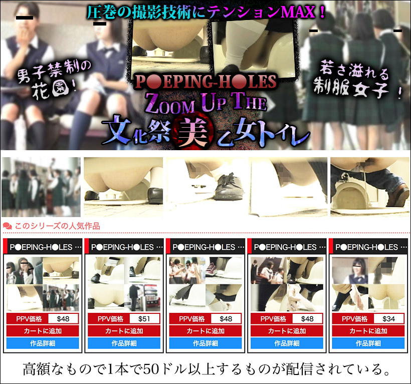 ピーピングウィキで高額だけど人気の盗撮動画